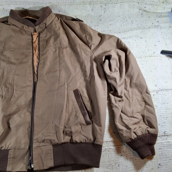 Men's Brown Bomber Jacket - Picture 3 of 11